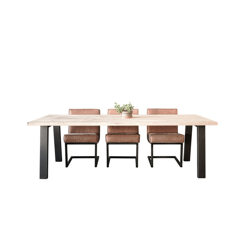 Borough Wharf Kettering Solid Oak Dining Table Wayfair.co.uk